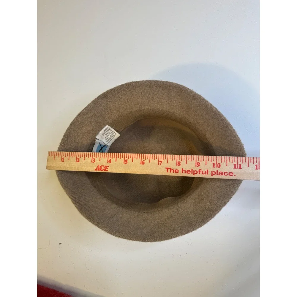 Betmar New York Angora Blend Taupe Cloche Bucket Hat Women's One Size